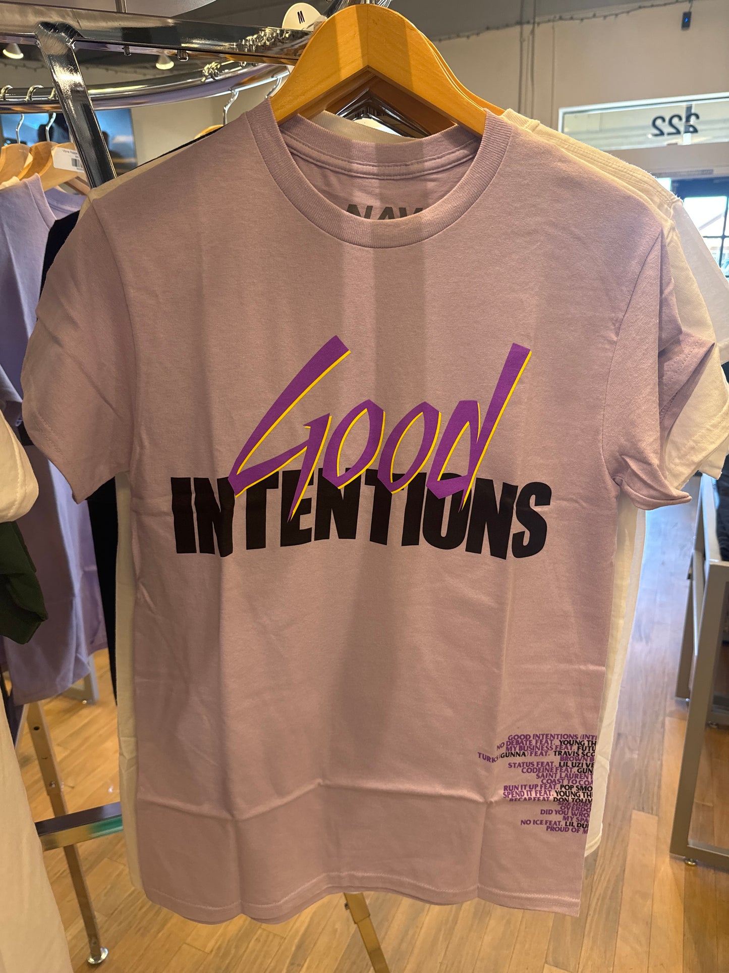 Vlone Tee Good Intentions Nav Purple *SALE*