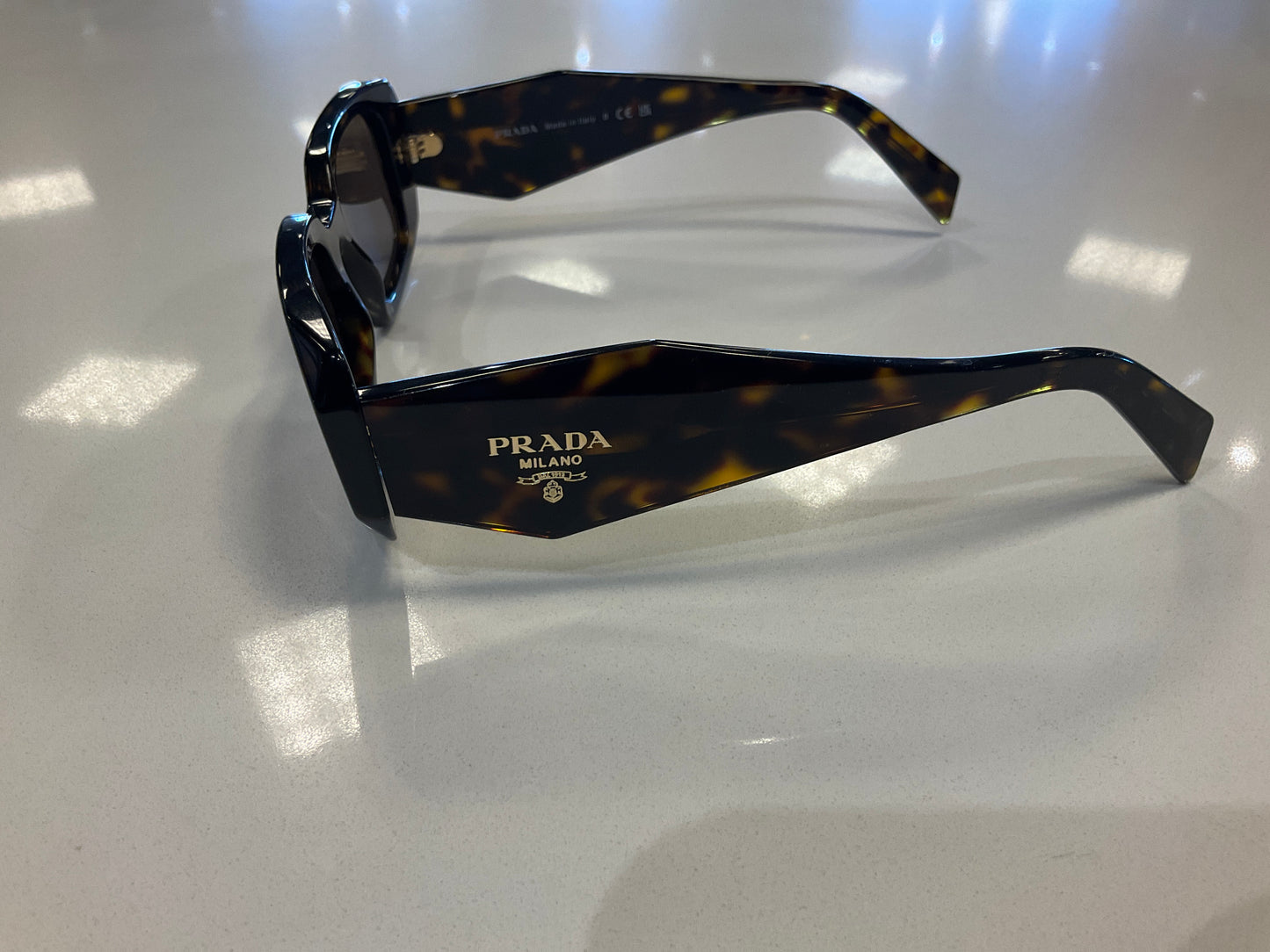 Prada Milano Rectangle Cheetah Glasses