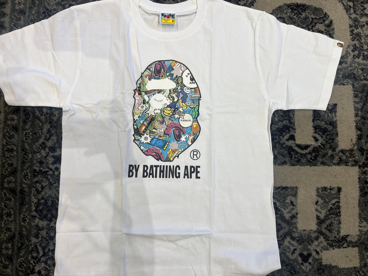 BAPE Graffiti Big Ape Tee White