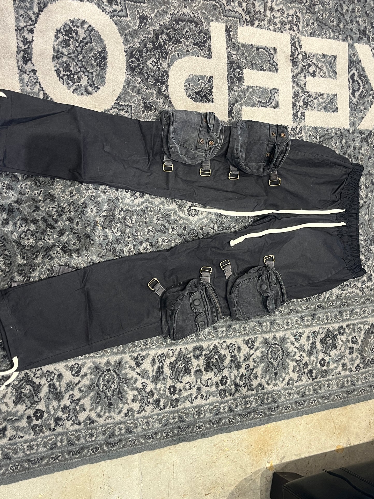 Twill Strapped Cargo Pants