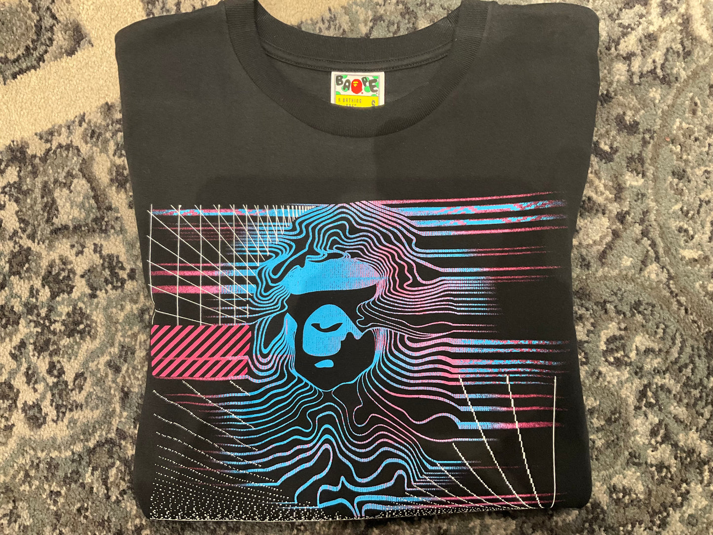 Bape Blue/Red Wire Tee Black