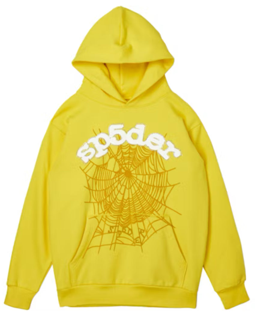 Sp5der Worldwide Yellow Hoodie