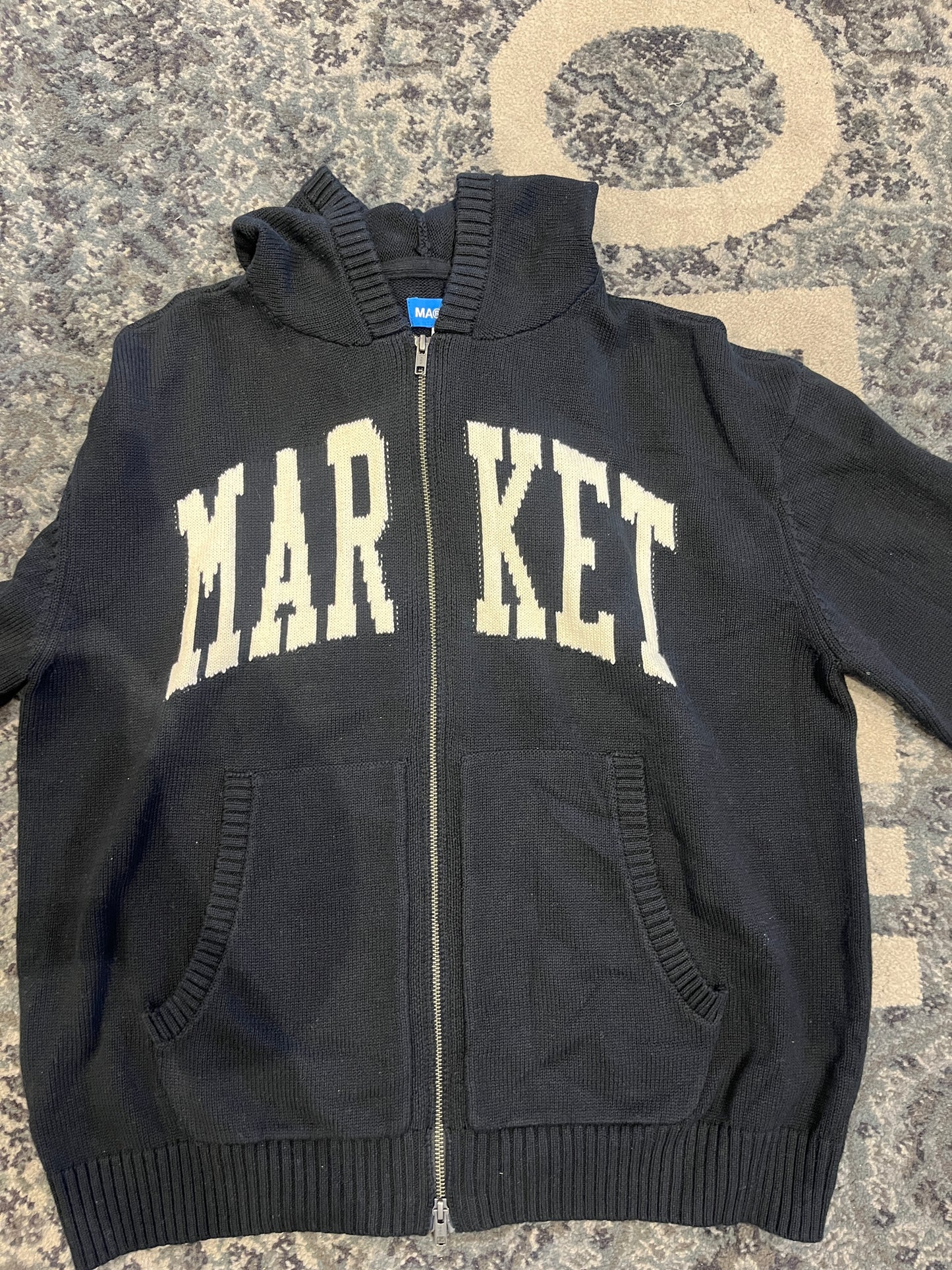 Market Cozy Black Zip Up