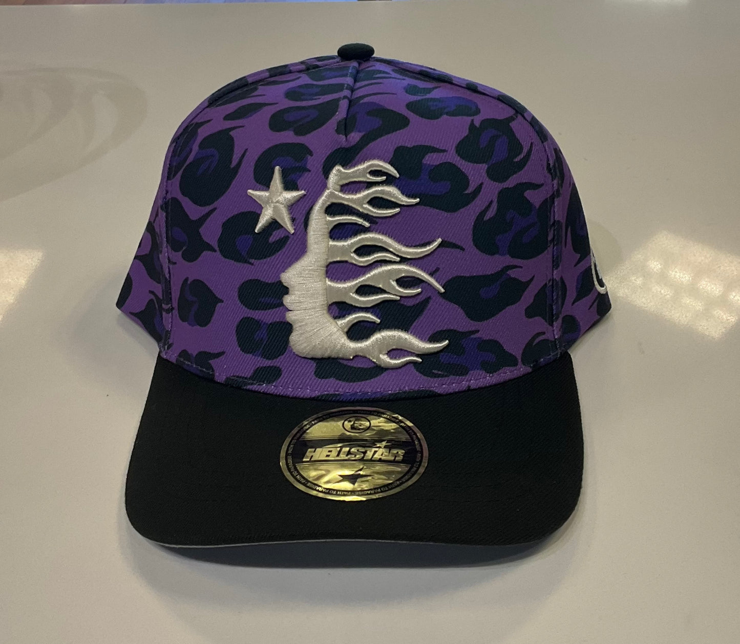 Hellstar Cheetah Print Snapback (Purple)