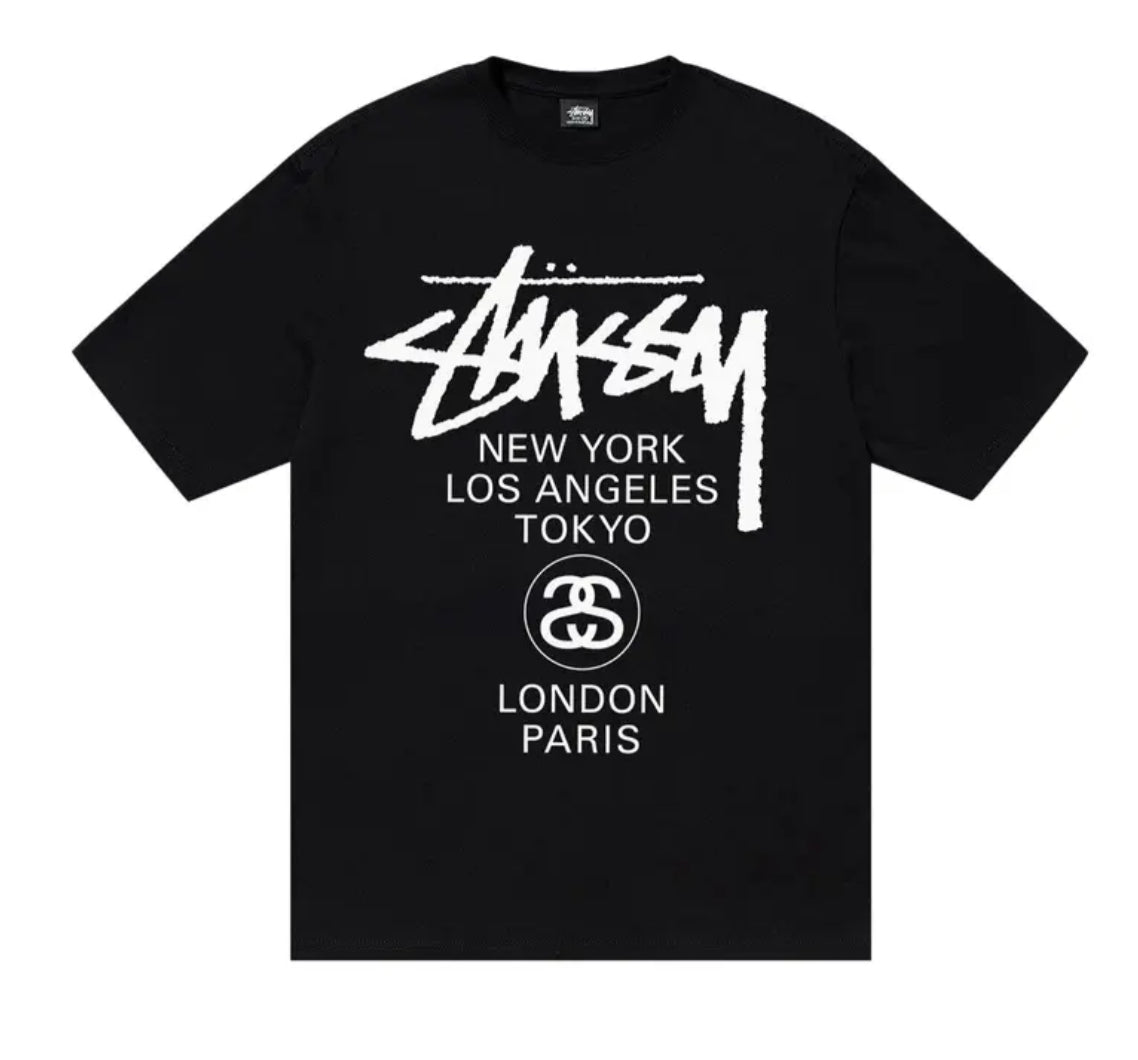 Stussy World Tour Tee Black
