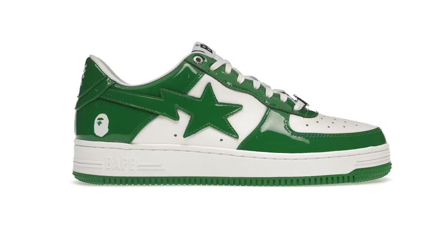 A Bathing Ape BapeSta Green & White