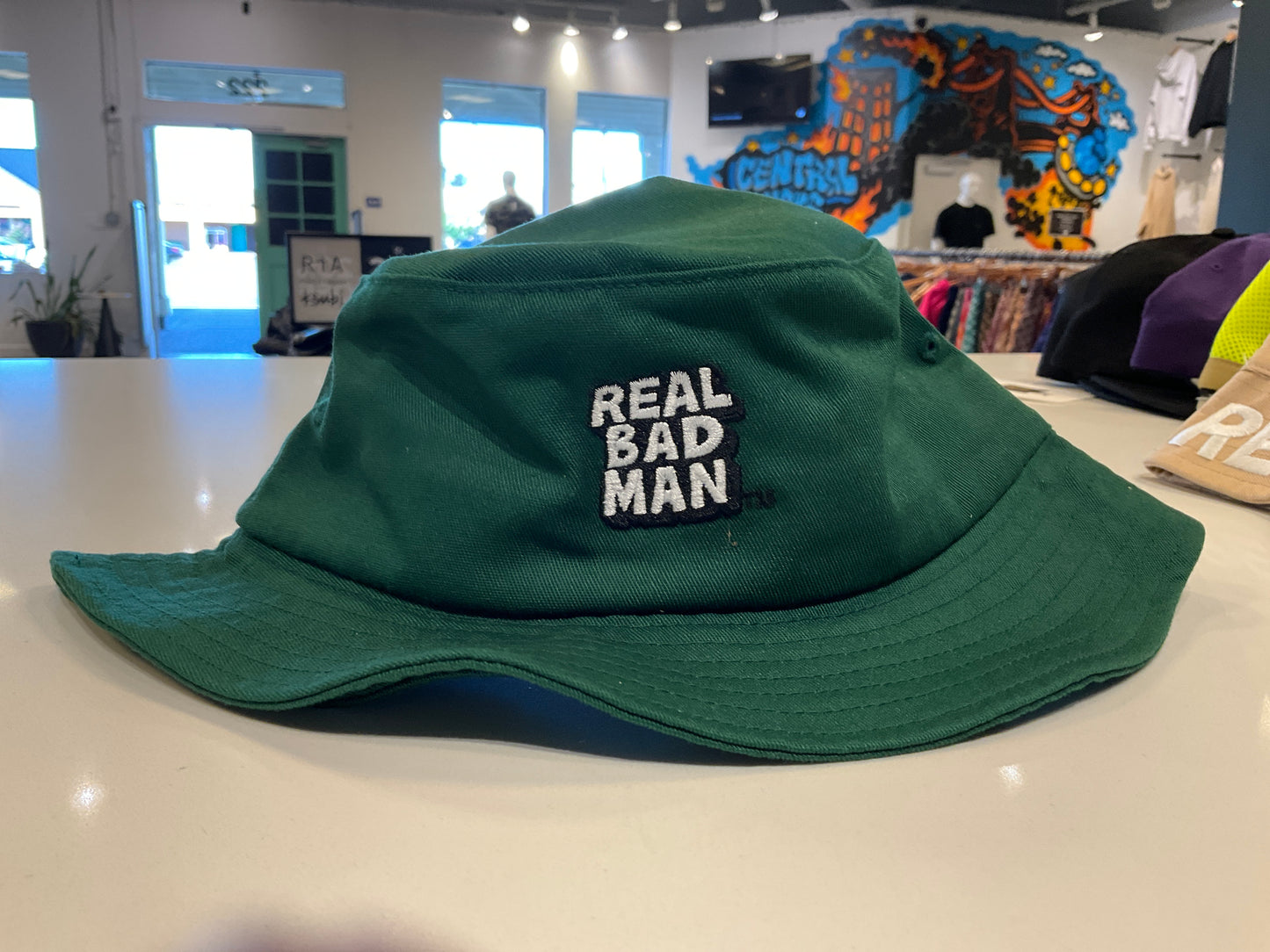 Real Bad Man Classic Logo BucketHat Green