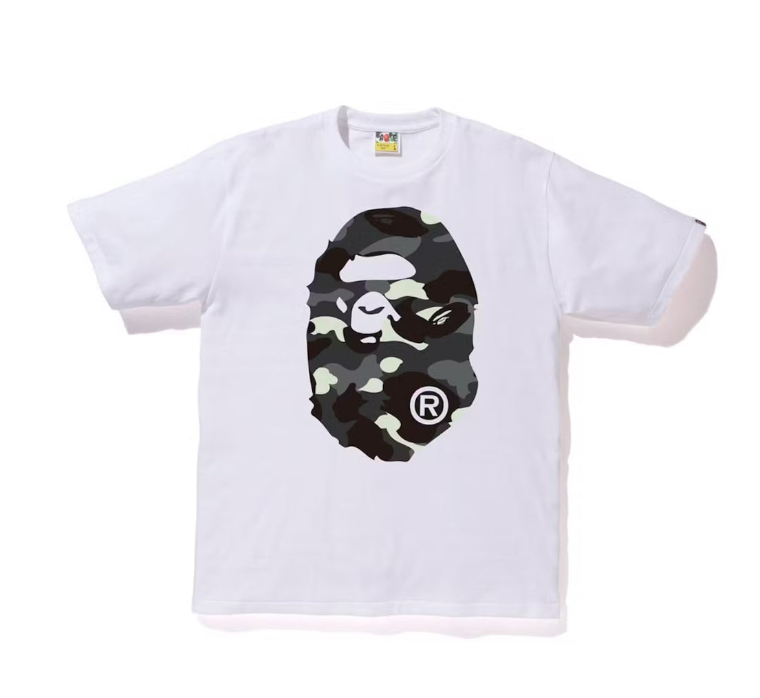 Bape City Camo Big Ape Head Tee Grey