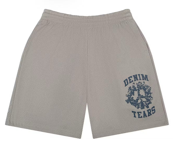 Denim Tears Gray University Mesh Shorts
