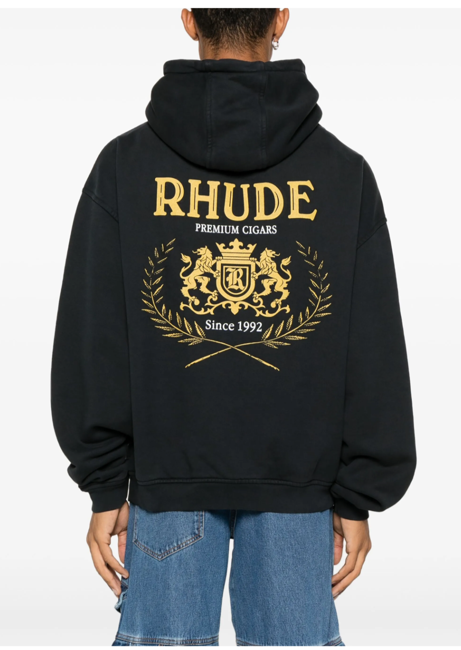 Rhude Cresta Cigar Hoodie Black