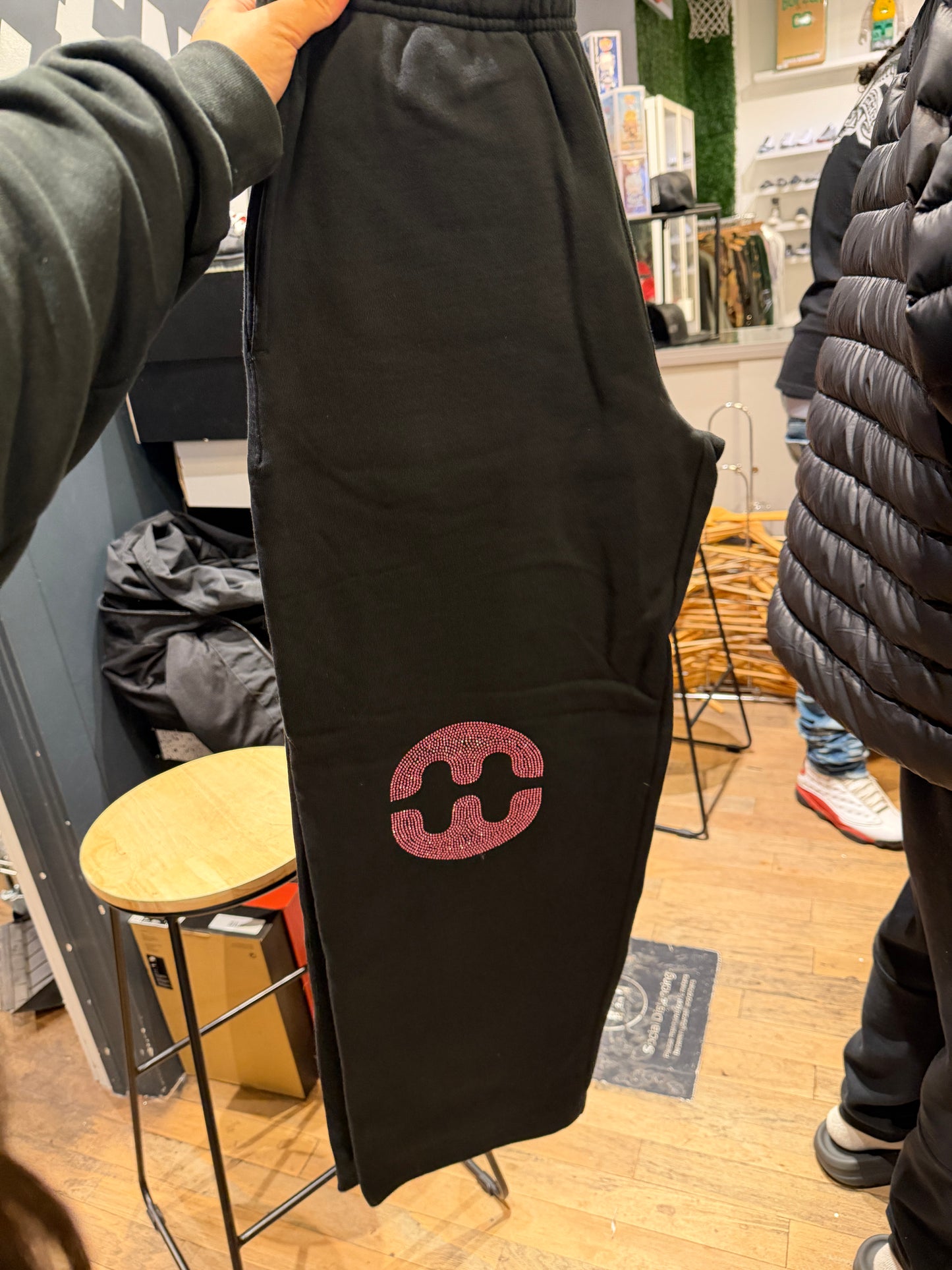 Halfway Home Pink Rhinestone Sweatpants