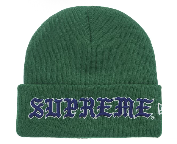 Supreme Green Old English Beanie