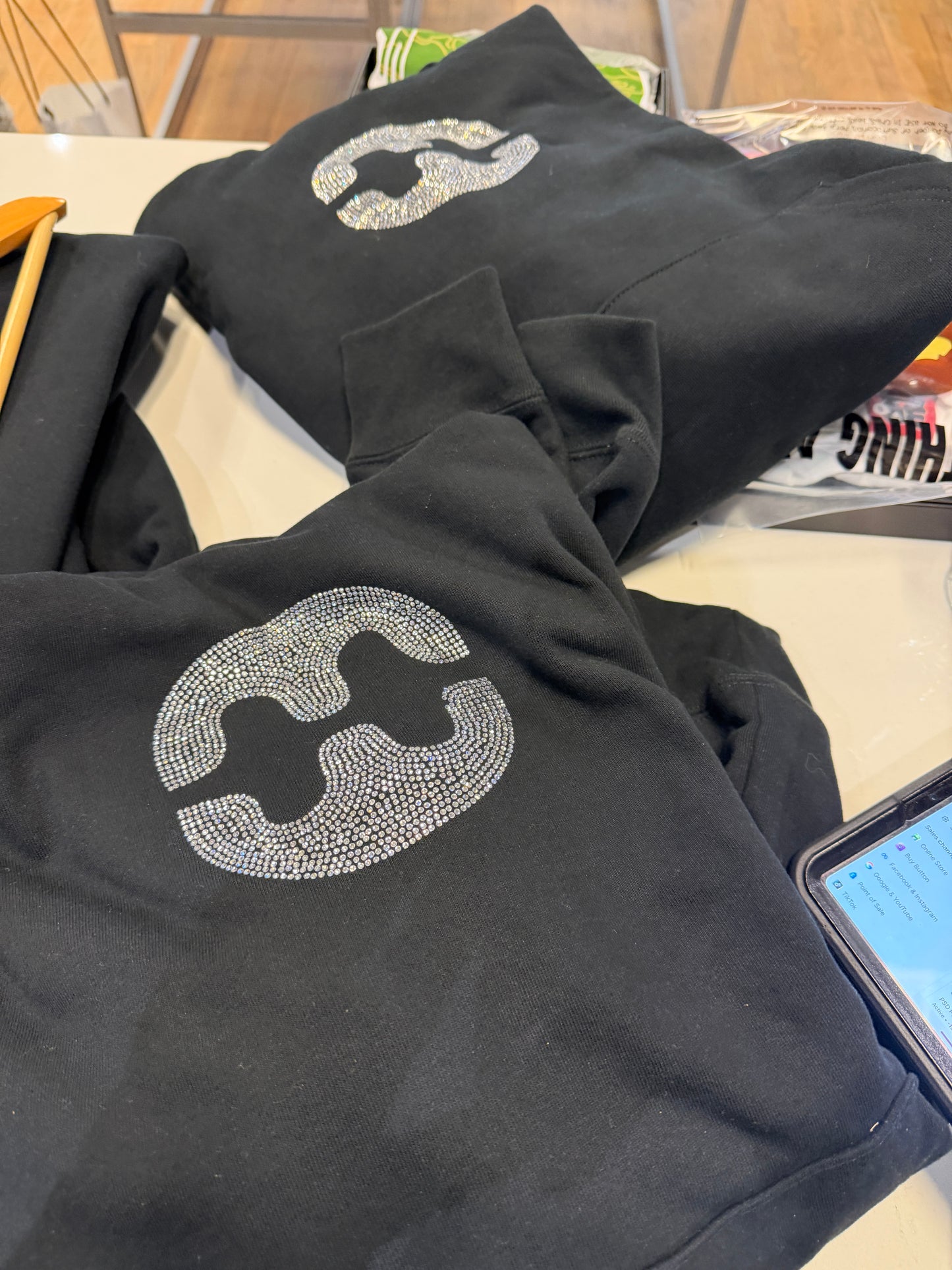 Halfway Home Silver Rhinestone Hoodie