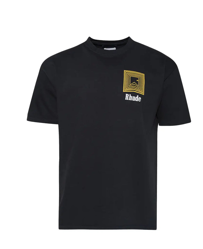 Rhude Chevron Logo Repeat Tee 'Vintage Black'