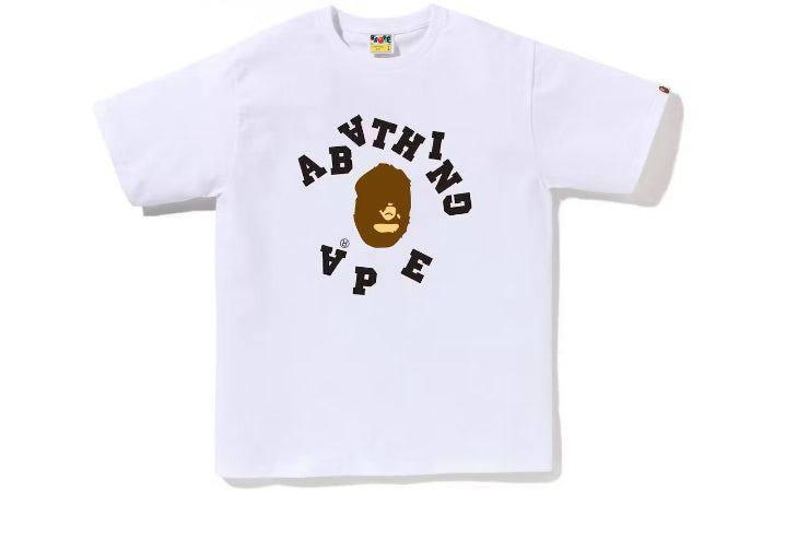 BAPE Broken College White Tee