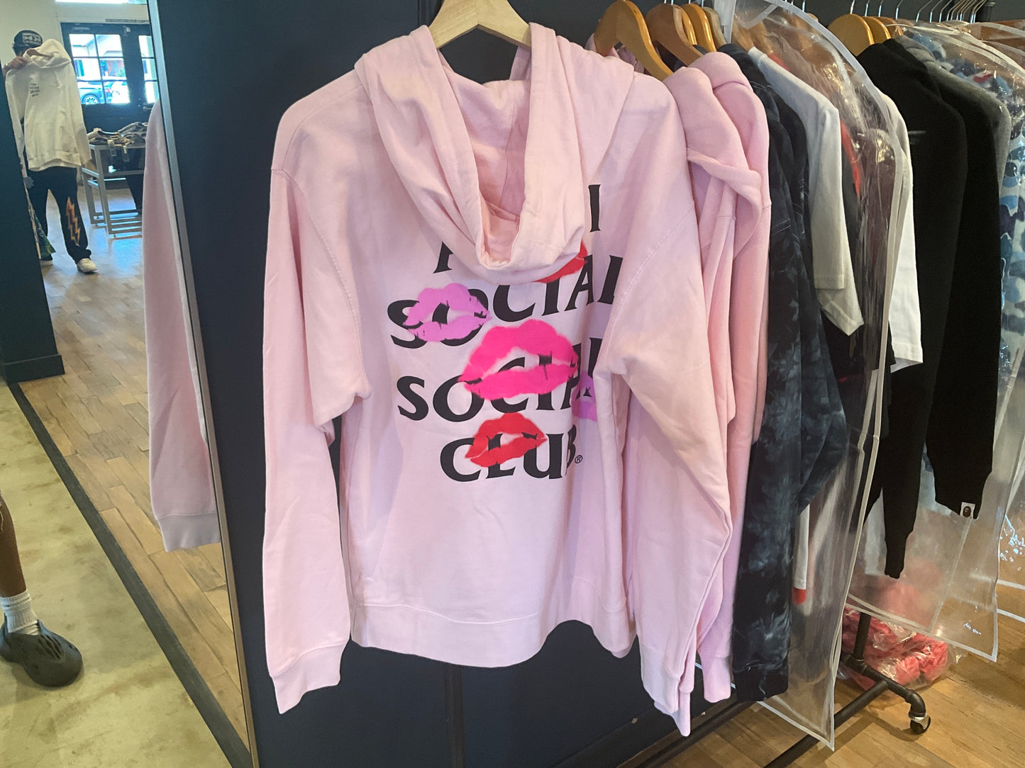 Anti Social Social Club Lipstick Hoodie Pink