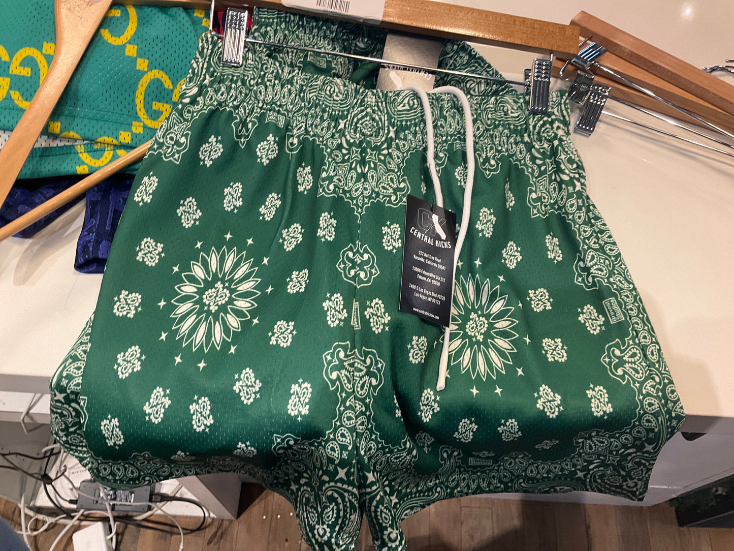 Bravest Studio Green Bandana Shorts