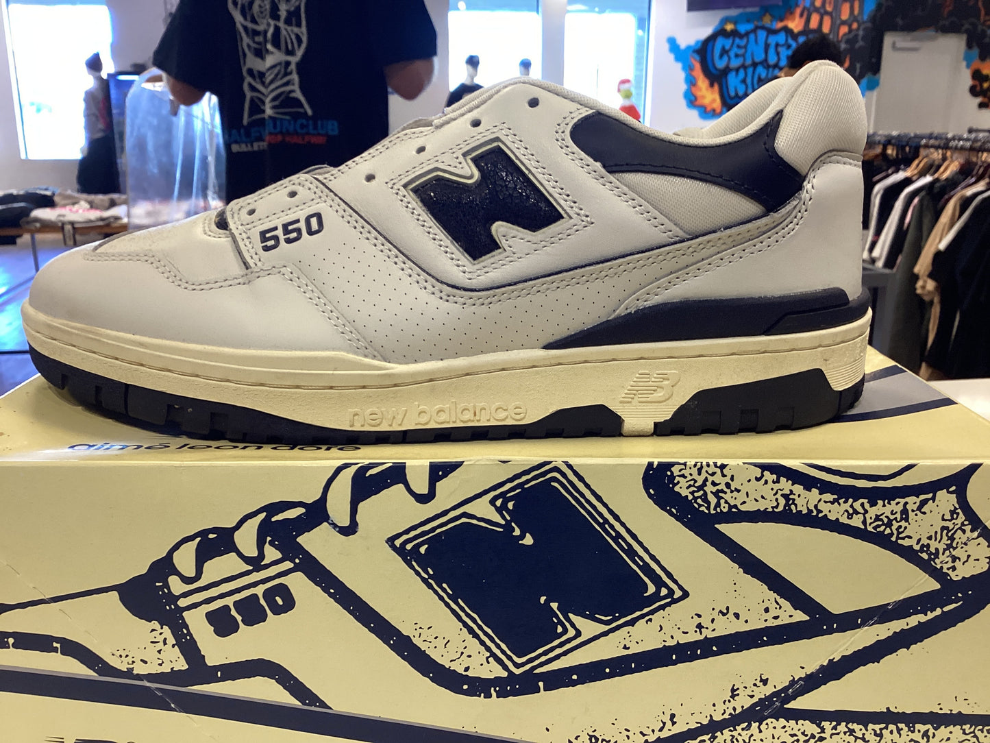 New Balance 550 Aime Leon Dore White Navy *USED*