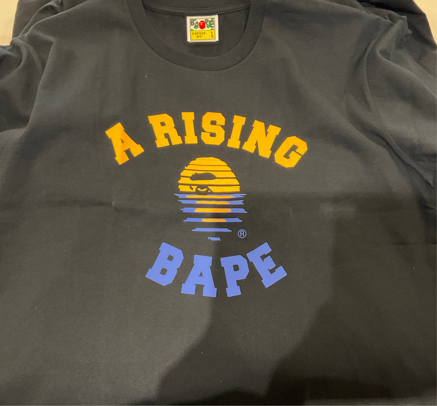 A Rising Bape Black Tee