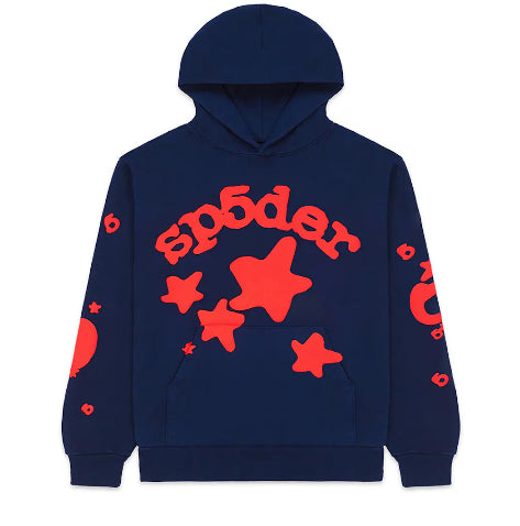 Sp5der Navy Beluga Hoodie