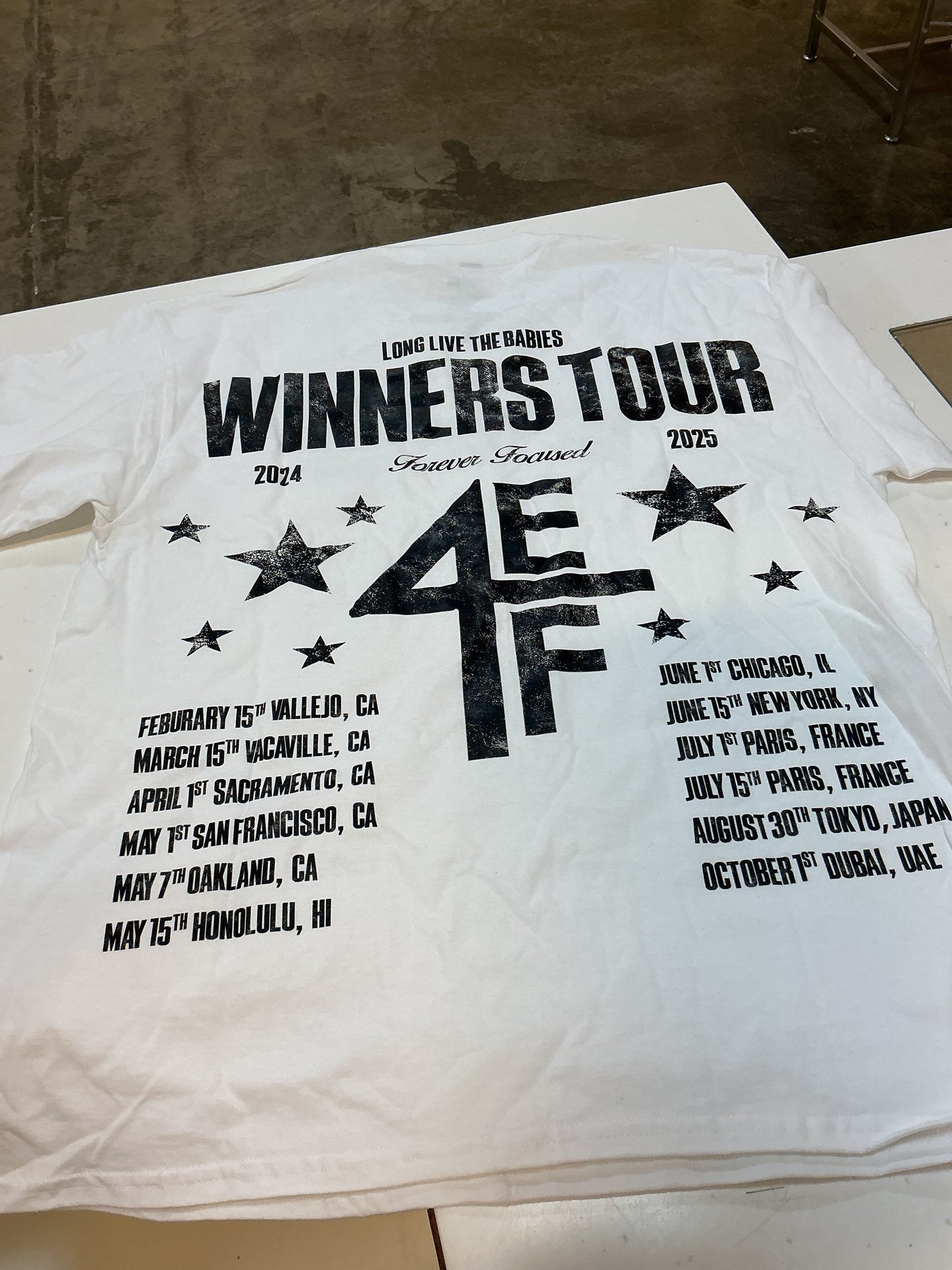 4EverFocused White Tee Winners Tour