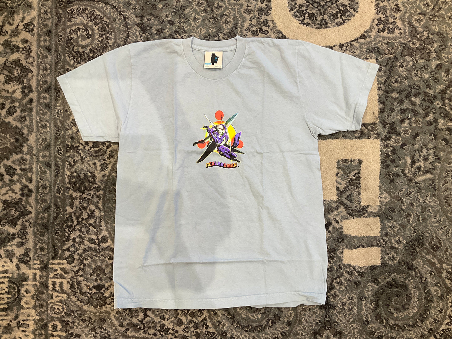 Real Bad Man Angels In Love Tee Teal