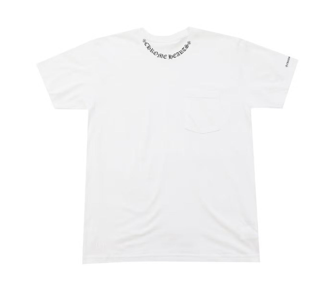 Chrome Hearts Neck Letters Logo White Tee