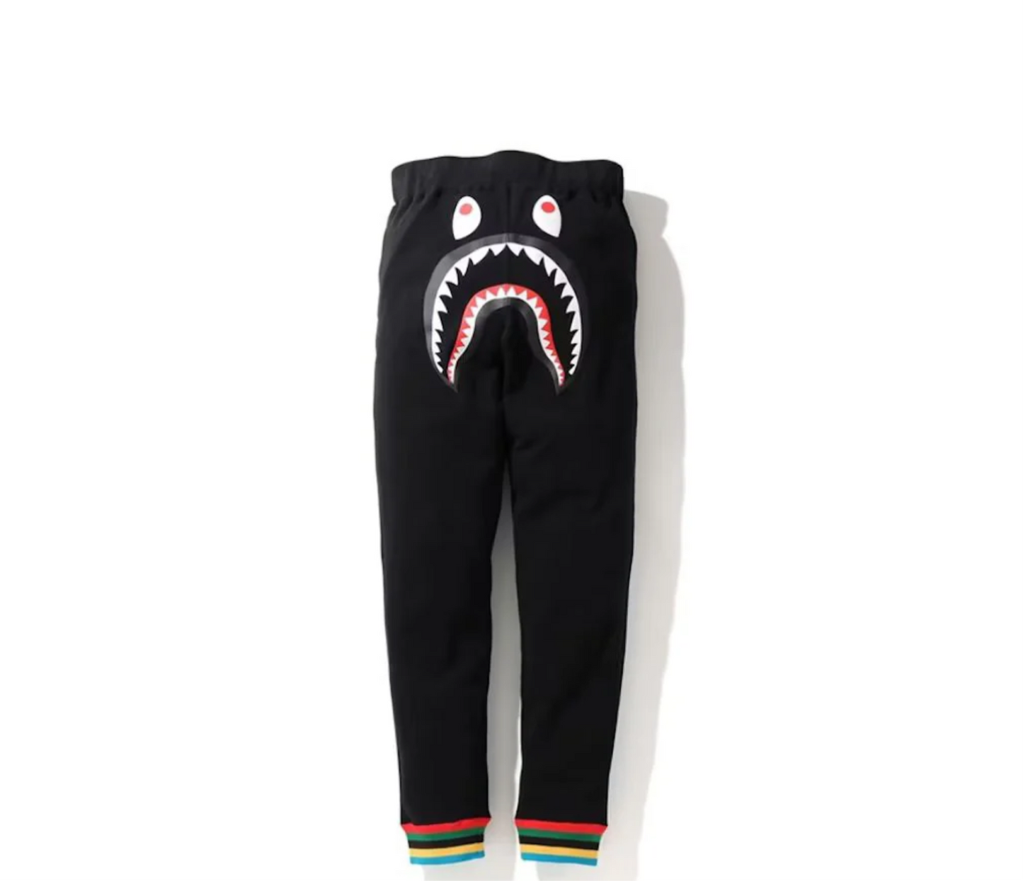 Bape Shark Line Rib Slim Sweatpants Black