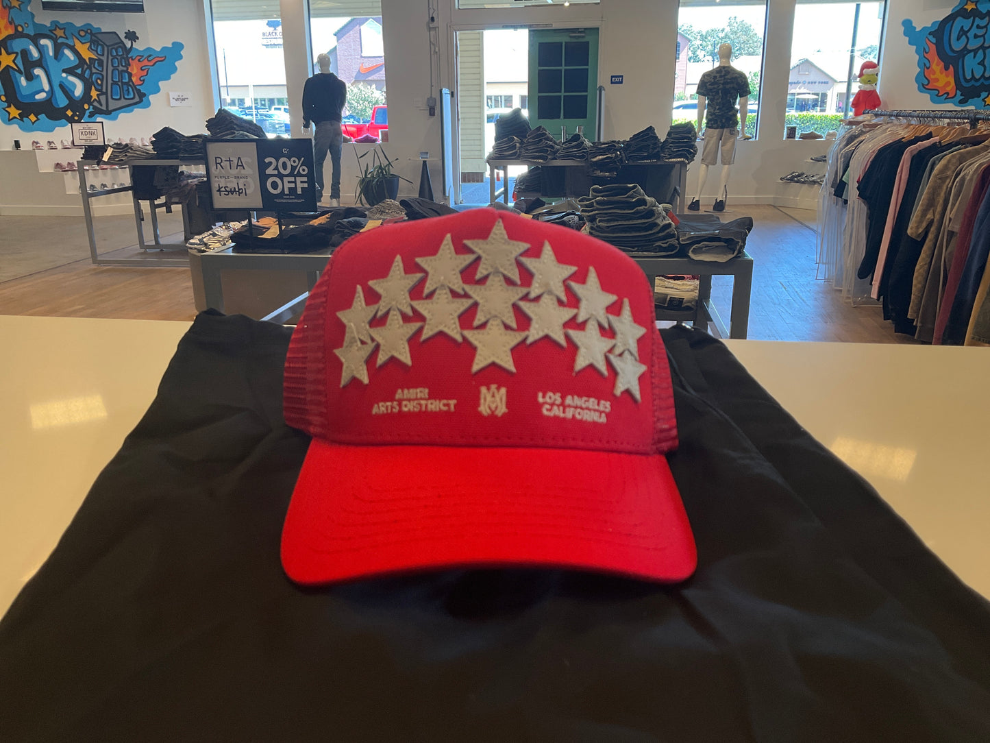 Amiri Stars Trucker Hat Red SB