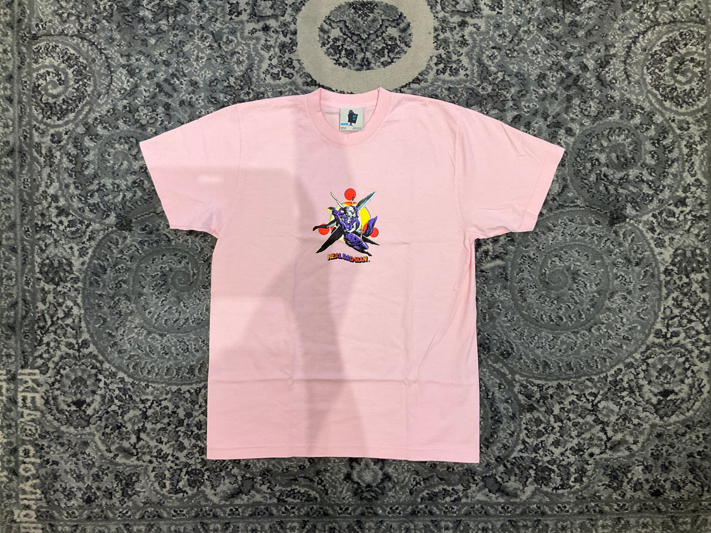 Real Bad Man Angels In Love Tee Pink