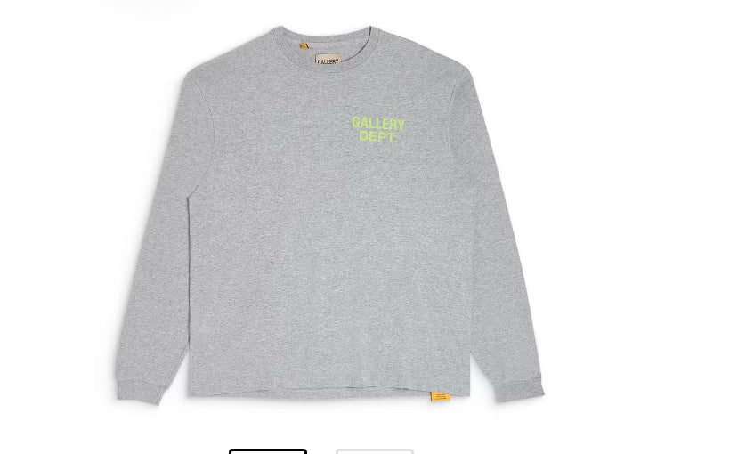 Gallery Dept Souvenir Grey/Lime Green Long Sleeve
