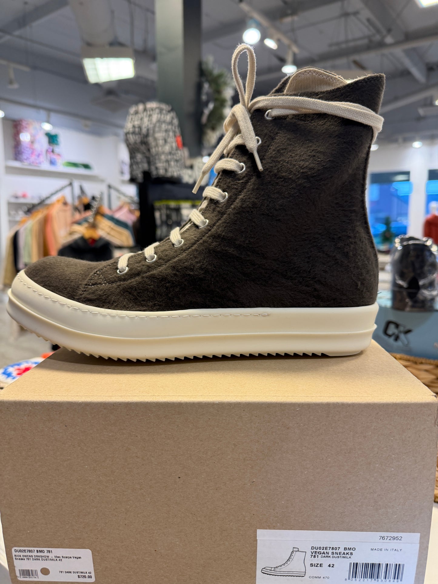 Rick Owens DRKSHDW Vegan Sneaks Dark/Dust Milk