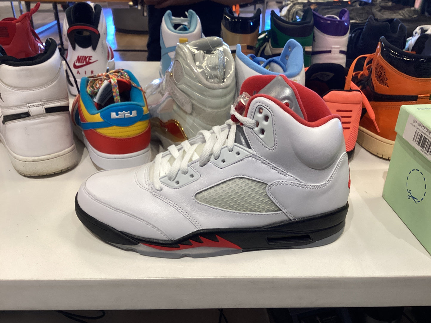Jordan 5 retro Fire Red Sliver Tongue