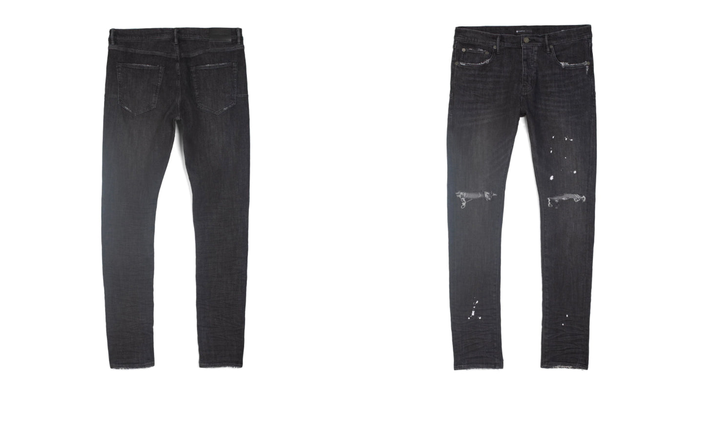 Purple Jeans Black Overspray