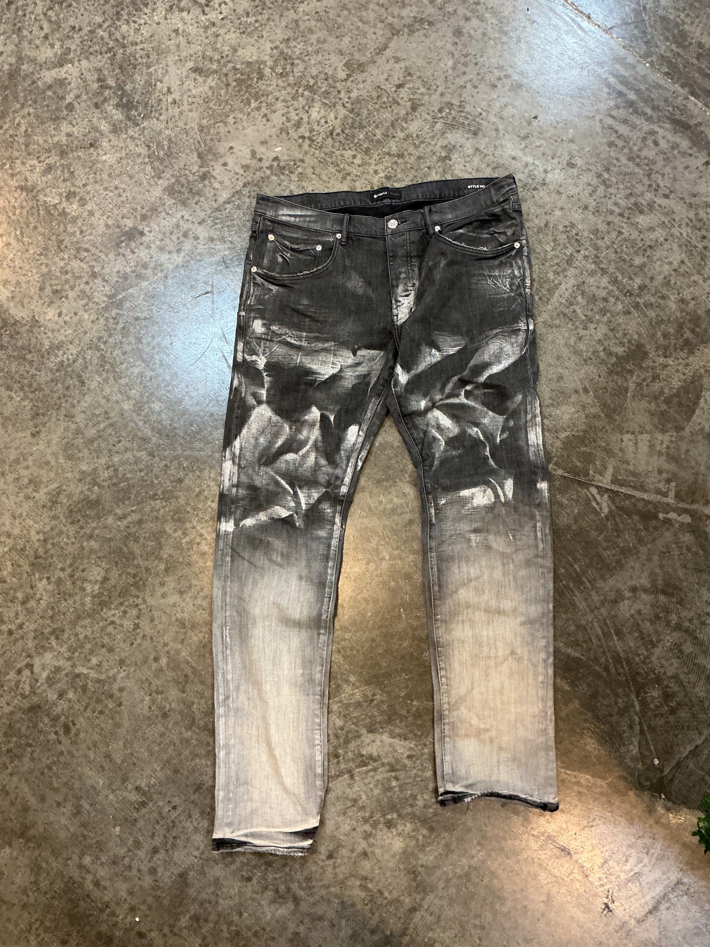 Purple Denim Black & Silver