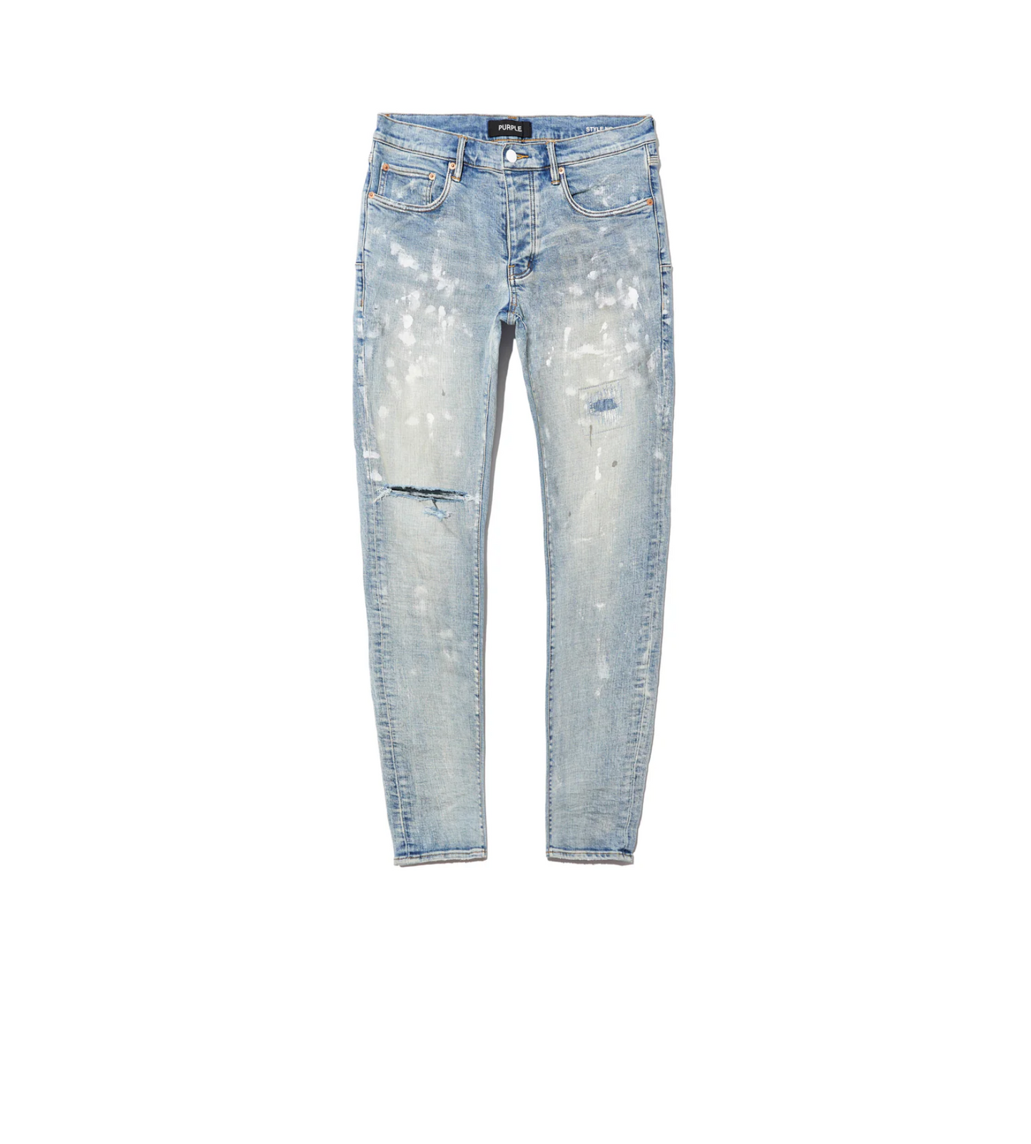Purple Jeans Light Indigo Paint Blowout