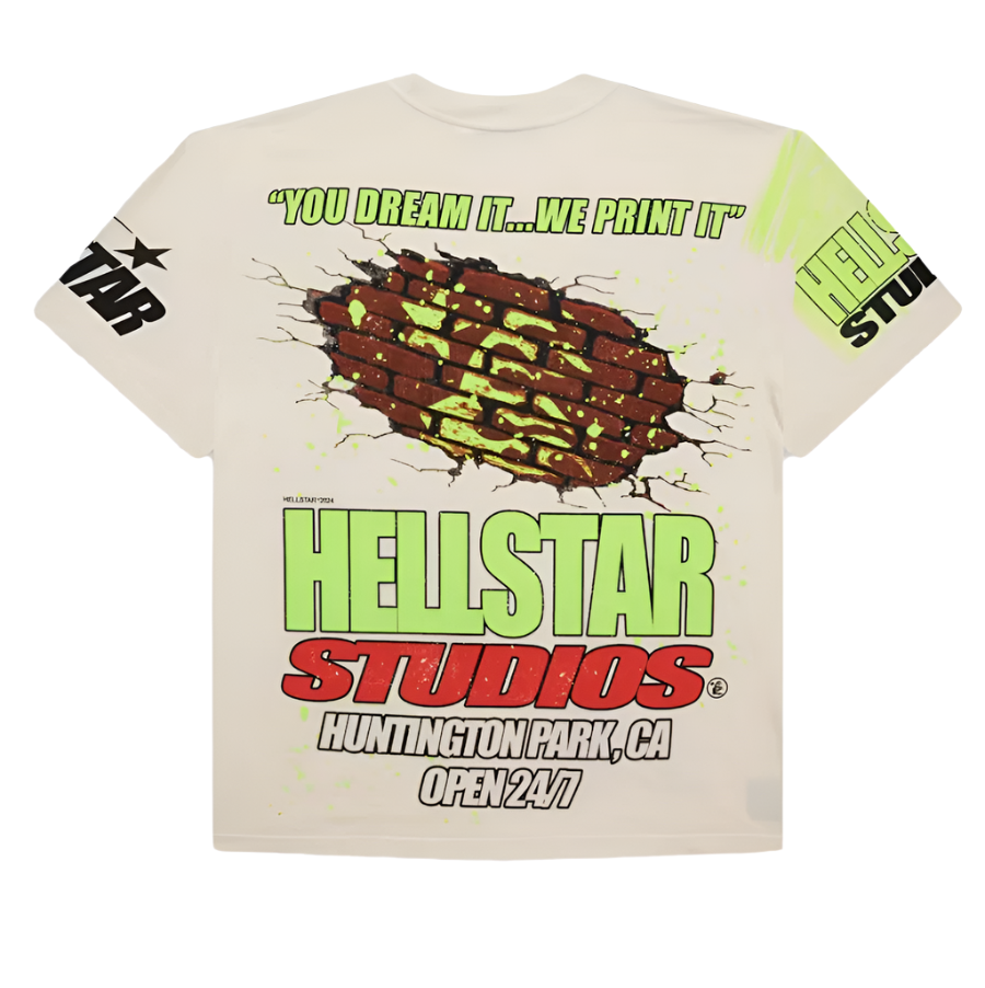 Hellstar Studios Brick Wall T-Shirt White
