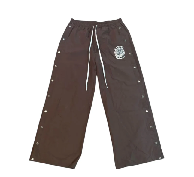 Saint Vanity Nylon Button Pants Brown