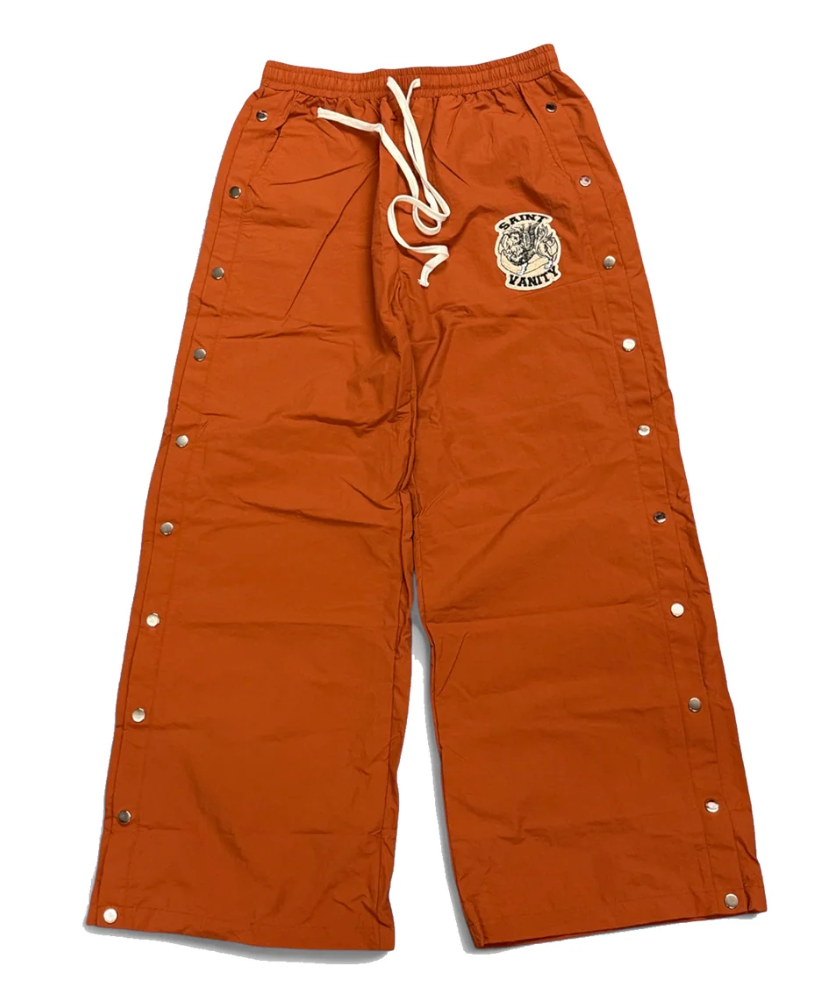 Saint Vanity Nylon Button Pants Orange
