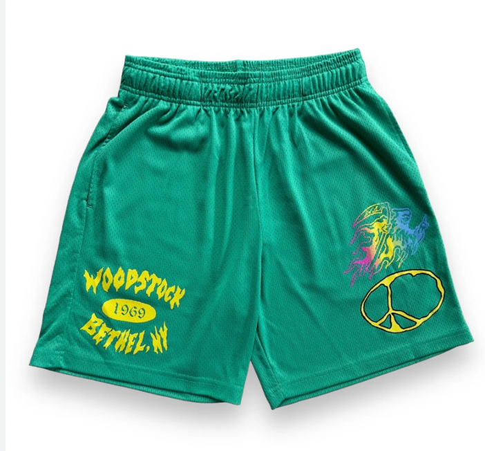 Warren Lotas Woodstock Mesh Shorts Green