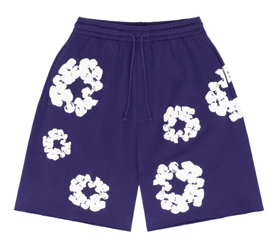 Denim Tears The Cotton Wreath Shorts Purple