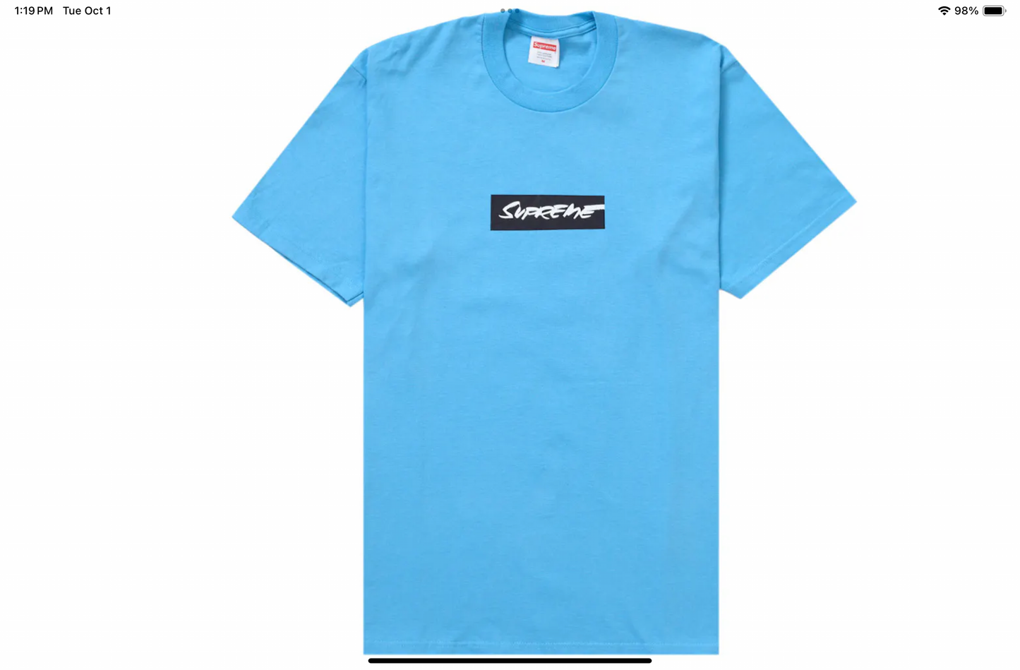 SUPREME FUTURA BOX LOGO TEE BLUE
