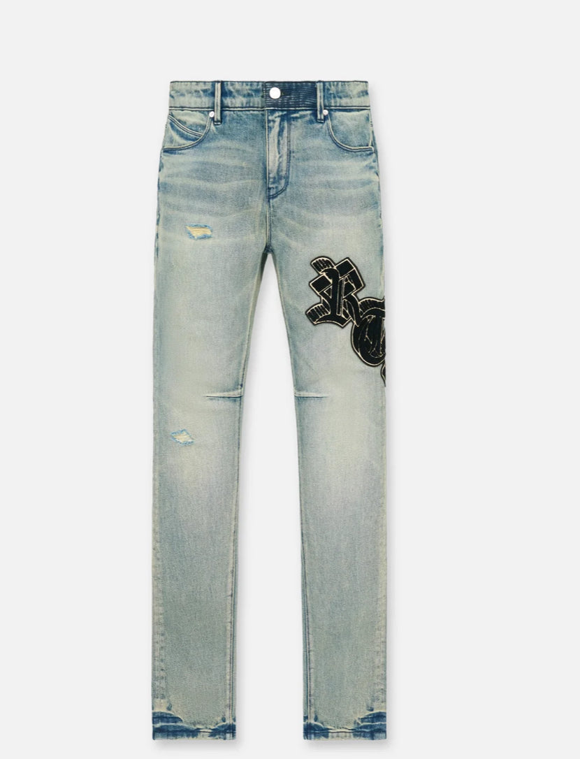 RTA Bryant Skinny Jean Ocean OG Patch