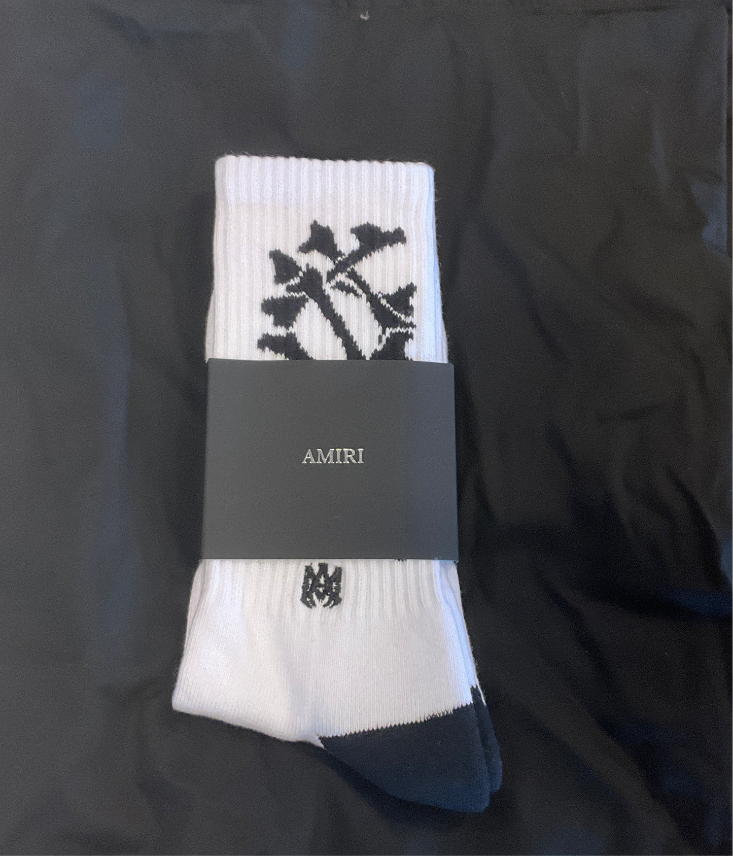 Amiri Socks Bones White/Black