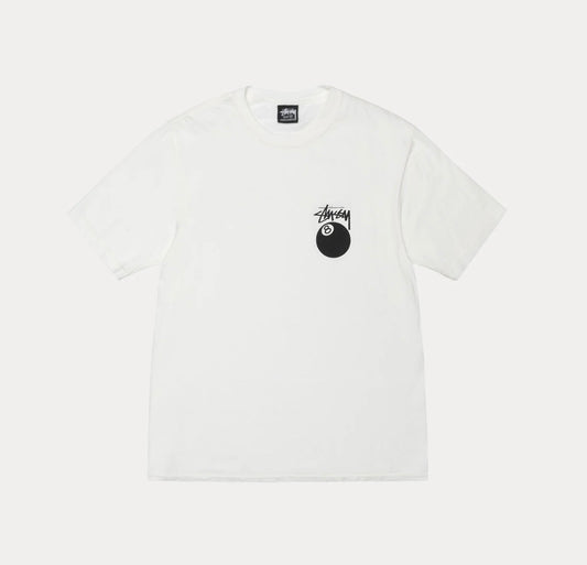 Stussy 8 Ball Pig Dyed Tee White