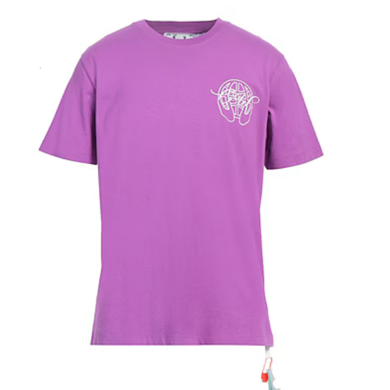 Off White Purple Hand Arrow Tee
