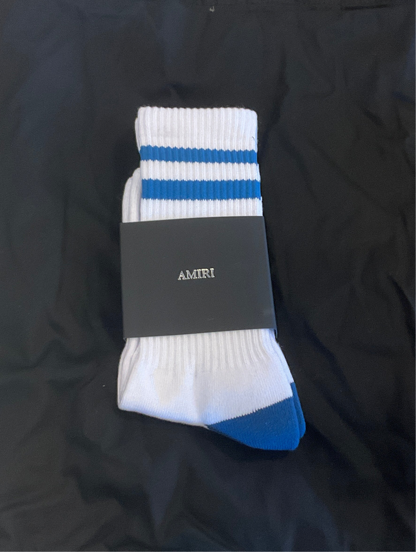 Amiri Socks White/Blue