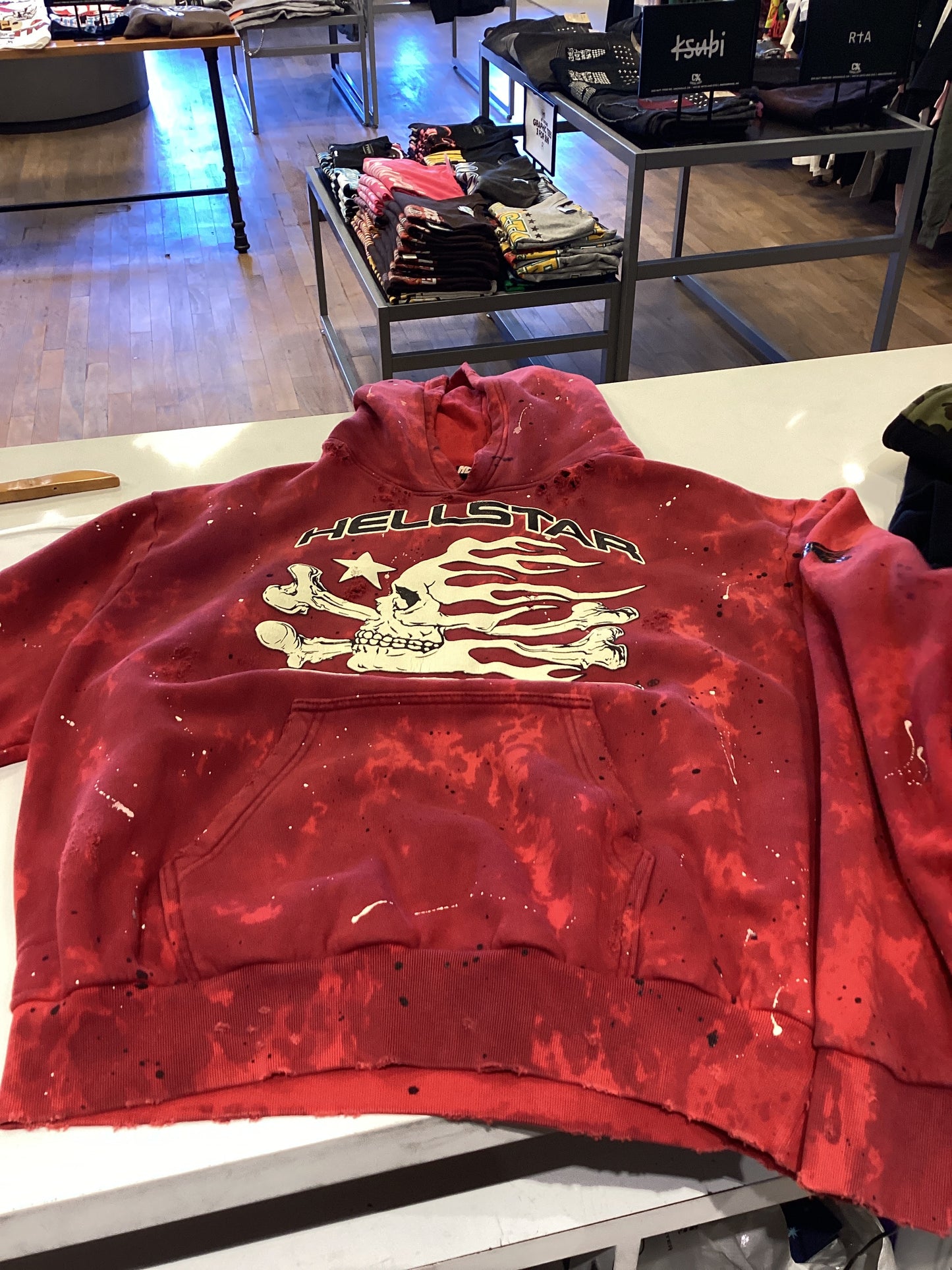 Red Hellstar skull hoodie
