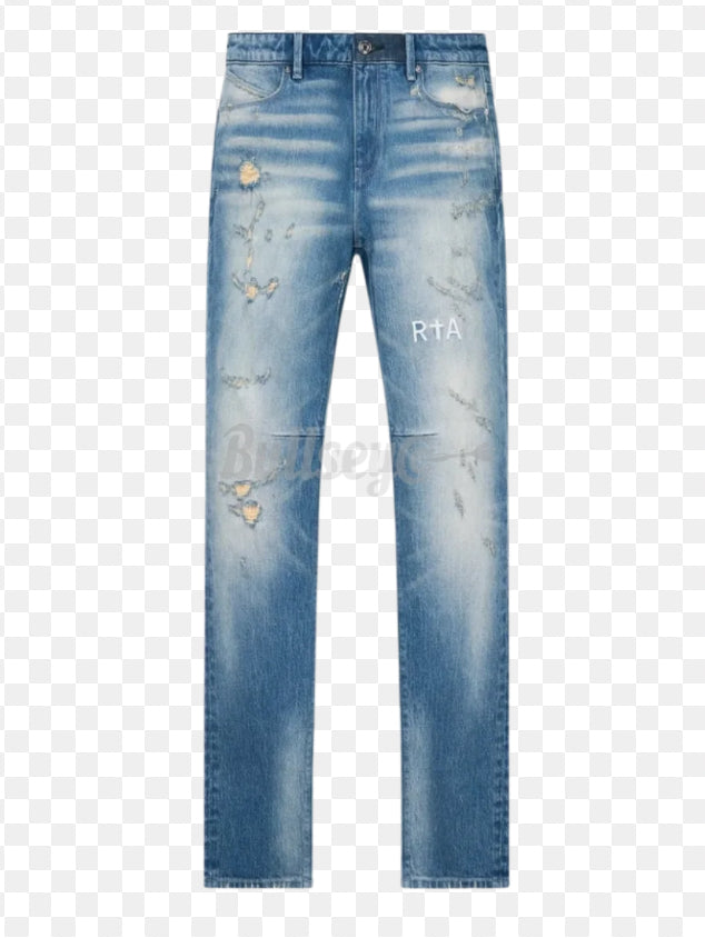 RTA Bryant Light Washed Logo Jeans