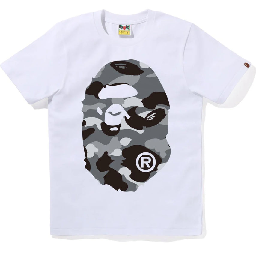 BAPE Color Camo Big Head White/Grey Tee